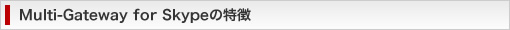 Multi-Gateway for Skypeの特徴